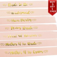 Hen Party Sashes Team Bride To Be Sash Wedding Girls Night Out Party Rose Gold